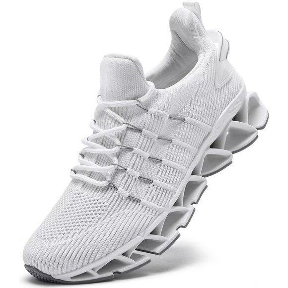Other - Men's White Non Slip Lightweight Workout Breathable Mesh Fashion Sneakers